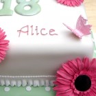 2 Tier 18th Birthday Cake With Sugar Gerberas