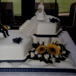 2 Tier Hexagonal Off Set Scottish Inspired Wedding Cake