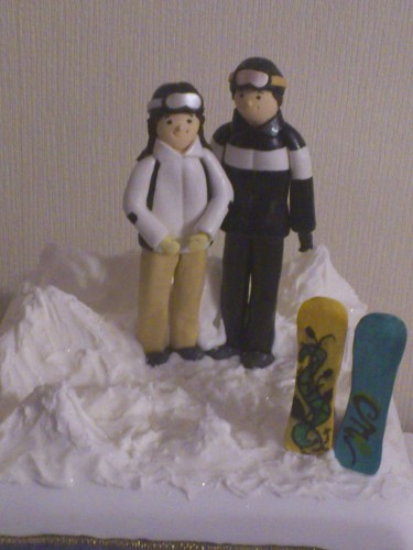 Snowboarders Wedding Cake