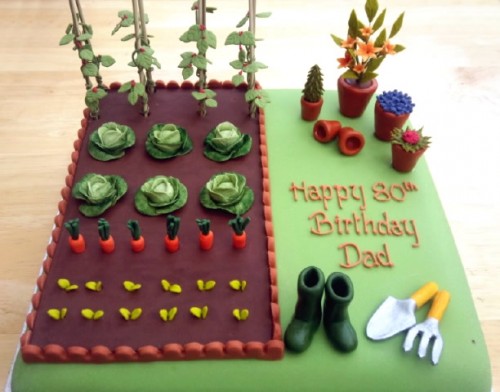 Gardeners Allotment Novelty Cake