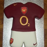 Arsenal Football Strip Birthday Cake