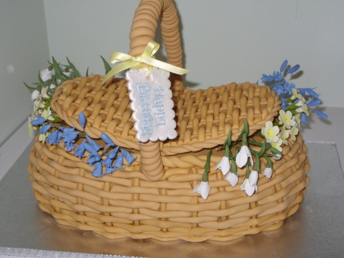 Wicker Basket Of Wild Flowers