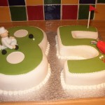 Bowls And Golf Novelty Birthday Caket