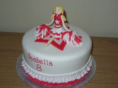 Cheerleader Inspired Birthday Cake