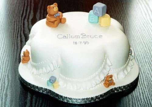 Novelty Teddy Bear Christening Cake