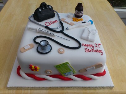Student Doctor Medical Birthday Cake