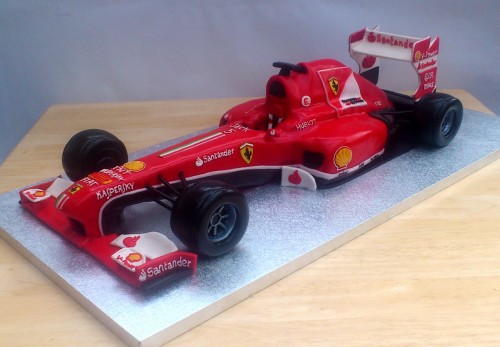 Ferrari F1 Racing Car Novelty Birthday Cake Sponge Poole Dorset Main