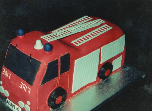 Fire Engine Novelty Birthday Cake