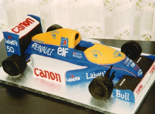 Nigel Mansell's Formula 1 Racing Car Birthday Cake