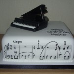 Grand Piano With Music Birthday Cake