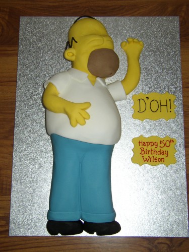 Homer Simpson Inspired Birthday Cake