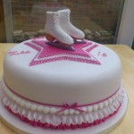 White Ice Skates Cake