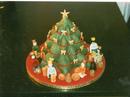 Indoor Christmas Scene Cake