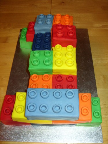 Lego Building Block Inspired Novelty Birthday Cake