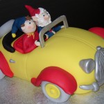 Noddy And Big Ears In Noddy's Car Birthday Cake
