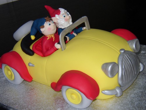 Noddy And Big Ears In Noddy's Car Birthday Cake