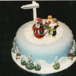 Novelty Penguin Christmas Cake