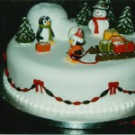 Novelty Penguin And Igloo Christmas Cake