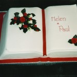 Open Book Wedding Cake