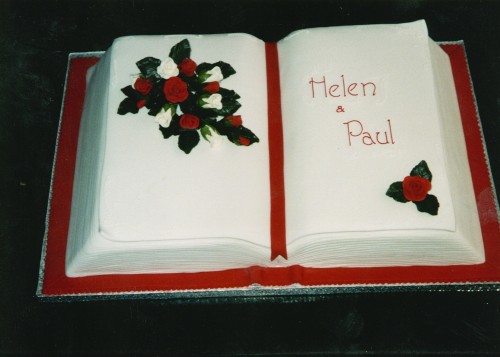 Open Book Wedding Cake
