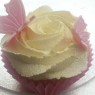 Pink And White Wedding Cup Cakes With Bear Cake Topper thumbnail