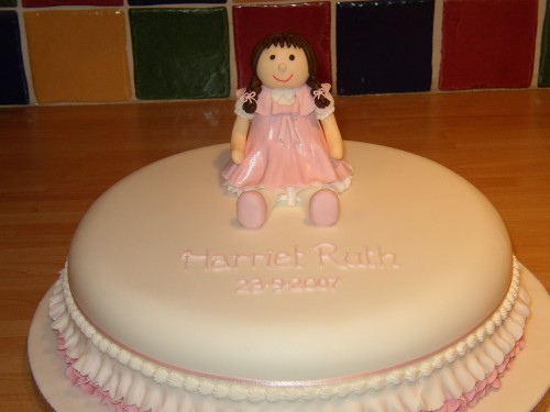 Rag Doll Novelty Christening Cake