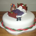 Sleepimg Santa Novelty christmas Cake