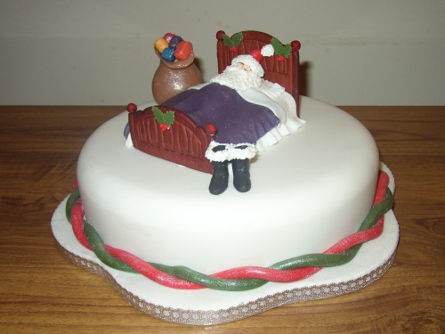 Sleepimg Santa Novelty christmas Cake