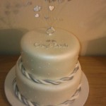 Sparkiling 2 Tier Engagement Cake