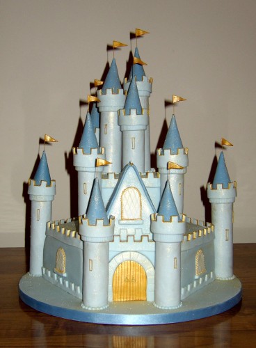 Sparkling Fairytale 2 tier Castle Birthday Cake