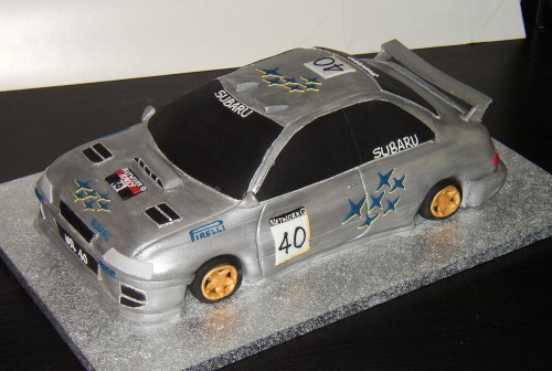 Subaru Rally Car Cake