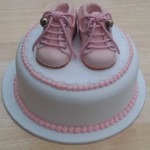 Sugarpaste Infant Bootees Cake