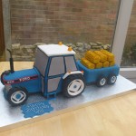 Ford Tractor And Trailer Birthday Cake