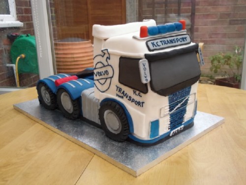 Volvo Tractor Unit Novelty Birthday Cake