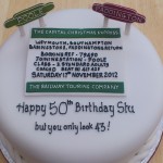 Personalised Train Ticket Novelty Birthday Cake