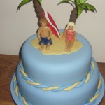 2 Tier Caribbean Novelty Wedding Cake