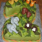 Jungle Animals Numeric Cake