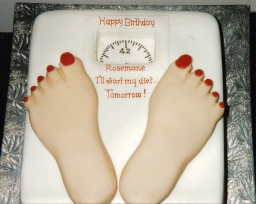 Novelty Diet Scales Birthday Cake