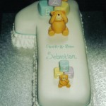 Peek-a-Boo Novelty 1st Birthday Cake