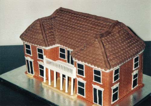 Red Brick House Novelty Birthday Cake