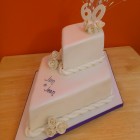 2 Tier Stacked Diamond Wedding Anniversary Cake