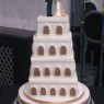 4 Tier Stacked Wedding Cake Tower Themed thumbnail