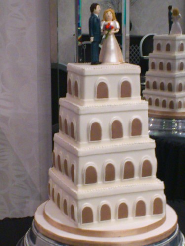 4 Tier Stacked Wedding Cake Tower Themed