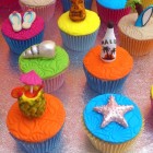 Hawaiian Party Themed Novelty Cupcakes