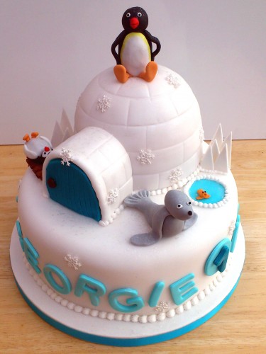 Pingu and Friends Novelty Birthday Cake
