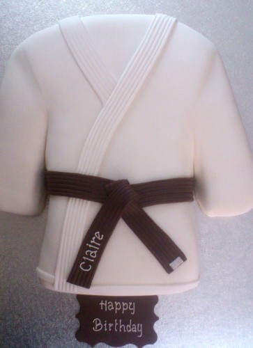 Brown Belt Karate/judo Novelty Cake