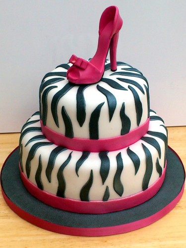 Pink Stiletto 2 Tier Novelty Cake