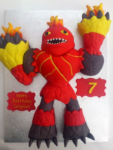 Skylander Hot Head Inspired Novelty Birthday Cake 