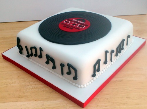 Old Record Novelty Birthday Cake