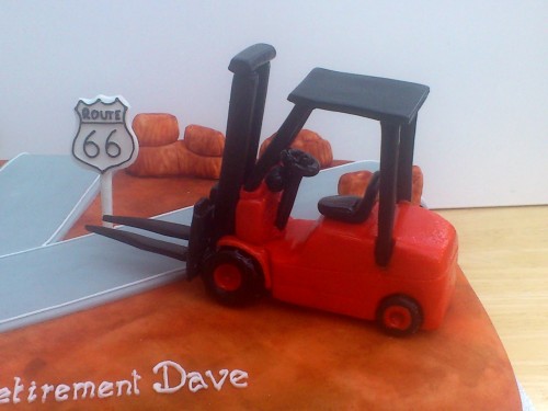 Route 66 Novelty Retirement Cake